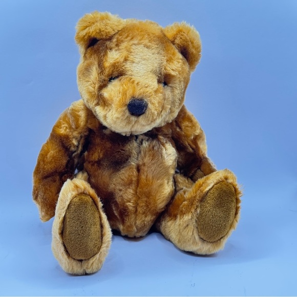 🧸 2/$18 | Vintage Velvete by Greek 12" Jointed Teddy Bear Stuffed Animal Plush - Picture 1 of 13